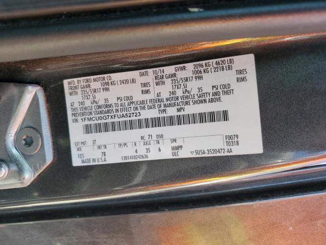 Photo 14 from auction – 2015 FORD ESCAPE SE with VIN 1FMCU0G7XFUA52723