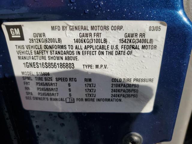 Photo 14 from auction – 2005 CHEVROLET TRAILBLAZE with VIN 1GNES16S856186803