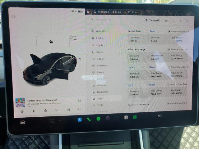 Photo 9 from auction – 2020 TESLA MODEL 3 with VIN 5YJ3E1EA0LF427643