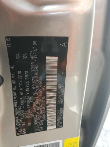 Photo 14 from auction – 2015 TOYOTA SIENNA XLE with VIN 5TDDK3DC4FS124778