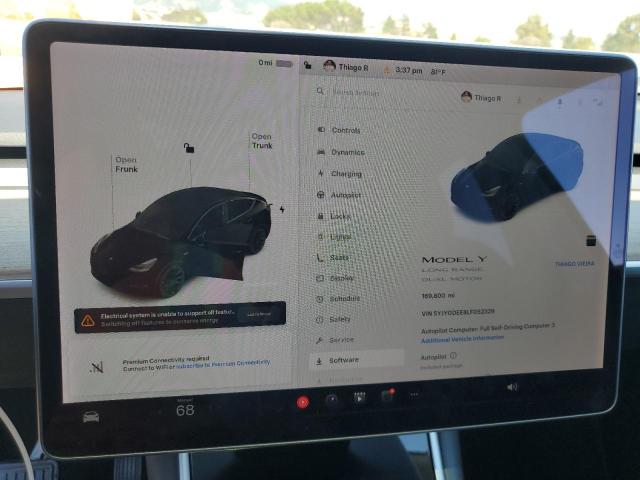 Photo 9 from auction – 2020 TESLA MODEL Y with VIN 5YJYGDEE8LF052329