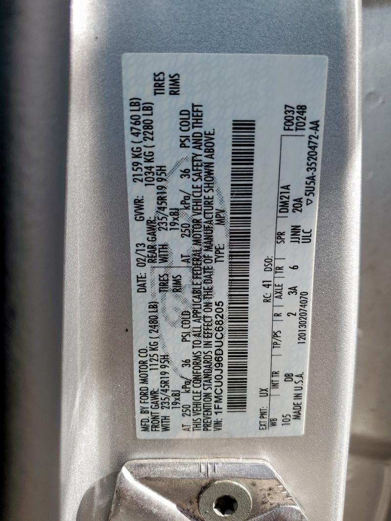 Photo 14 from auction – 2013 FORD ESCAPE TIT with VIN 1FMCU0J96DUC68205