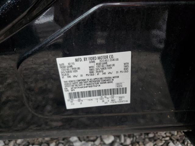 Photo 14 from auction – 2015 FORD EDGE TITANIUM with VIN 2FMTK4K94FBB70214