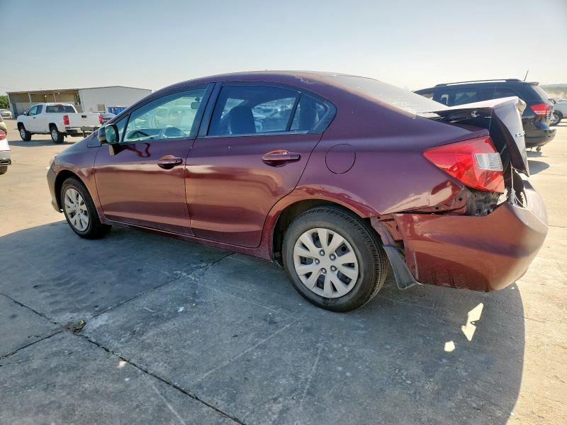 Photo 2 from auction – 2012 HONDA CIVIC LX with VIN 2HGFB2F51CH596448