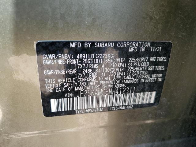Photo 14 from auction – 2022 SUBARU FORESTER W with VIN JF2SKAMC5NH412311