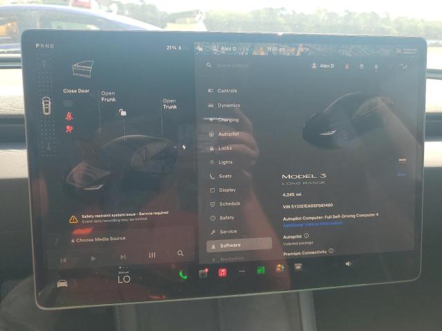 Photo 9 from auction – 2025 TESLA MODEL 3 with VIN 5YJ3E1EA0SF981490