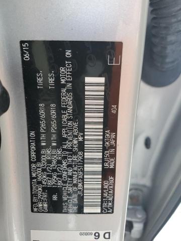 Photo 14 from auction – 2015 LEXUS GX 460 with VIN JTJBM7FX6F5117908