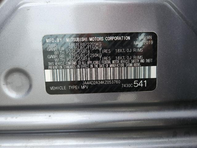 Photo 14 from auction – 2019 MITSUBISHI OUTLANDER with VIN JA4AD2A34KZ053760