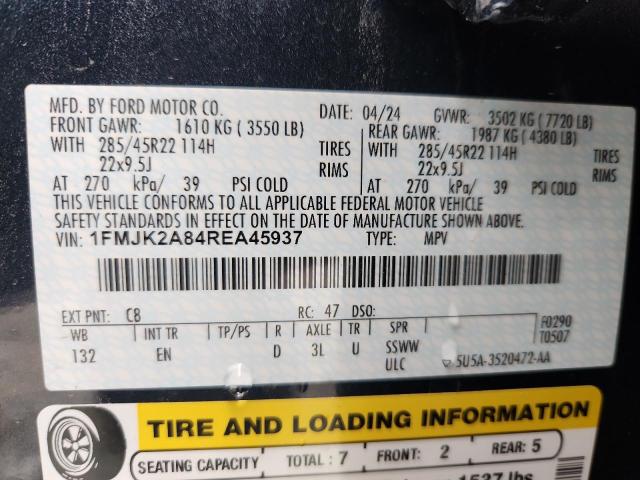Photo 14 from auction – 2024 FORD EXPEDITION with VIN 1FMJK2A84REA45937