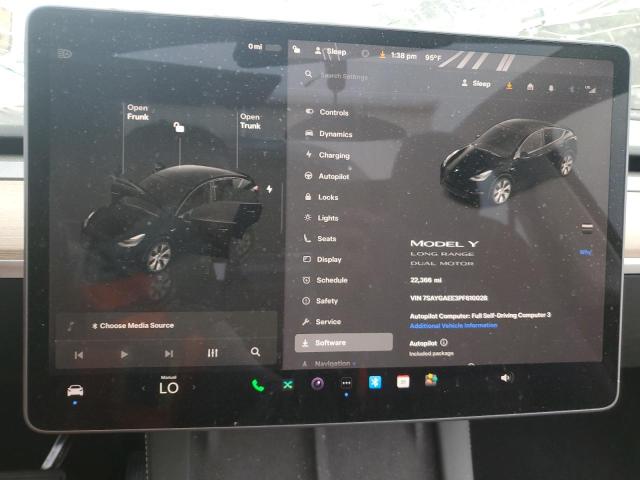 Photo 9 from auction – 2023 TESLA MODEL Y with VIN 7SAYGAEE3PF610028