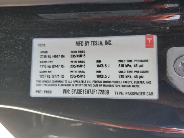 Photo 14 from auction – 2018 TESLA MODEL 3 with VIN 5YJ3E1EA7JF172809