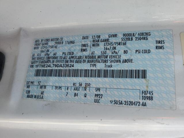Photo 14 from auction – 2009 FORD ECONOLINE with VIN 1FTNE24L79DA33624