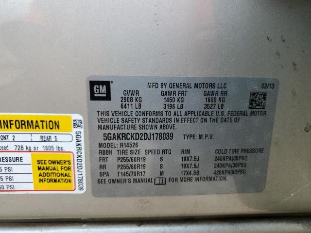 Photo 14 from auction – 2013 BUICK ENCLAVE with VIN 5GAKRCKD2DJ178039