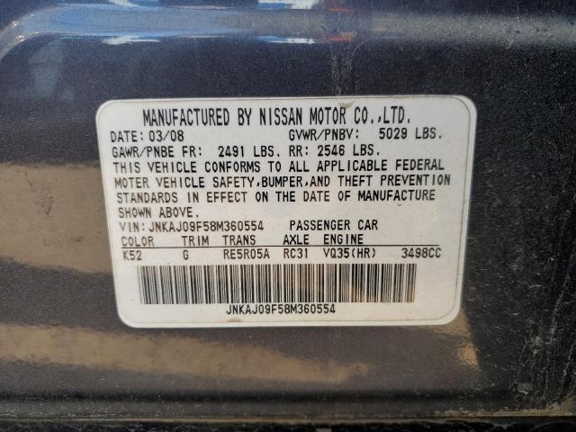 Zdjęcie 14 z aukcji – 2008 INFINITI EX35 BASE z VIN JNKAJ09F58M360554