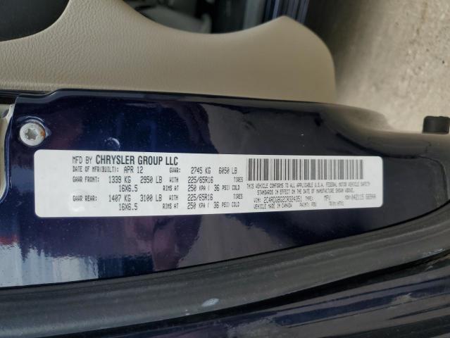Photo 14 from auction – 2012 DODGE GRAND CARA with VIN 2C4RDGBG2CR324351