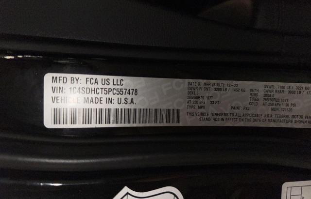 Photo 10 from auction – 2023 DODGE DURANGO R/ with VIN 1C4SDHCT5PC557478