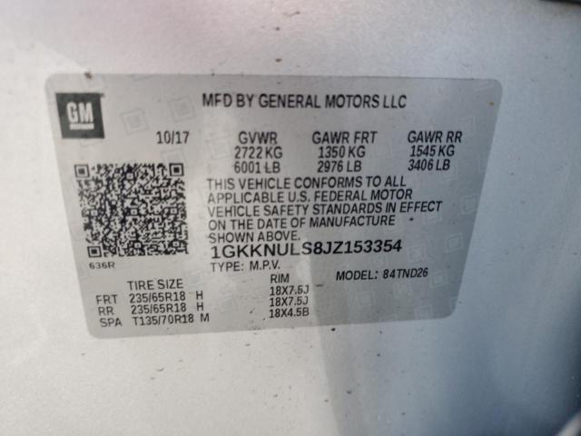 Photo 14 from auction – 2018 GMC ACADIA SLT with VIN 1GKKNULS8JZ153354