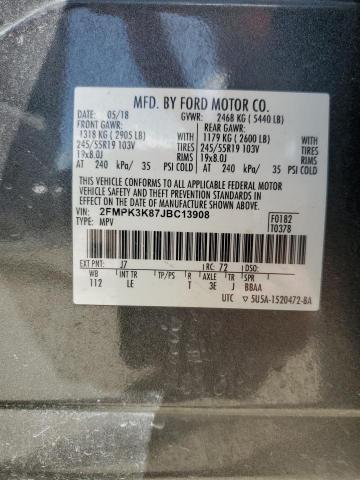 Photo 14 from auction – 2018 FORD EDGE TITAN with VIN 2FMPK3K87JBC13908