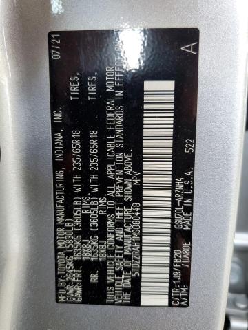 Photo 14 from auction – 2021 TOYOTA HIGHLANDER with VIN 5TDZZRAH1MS080448