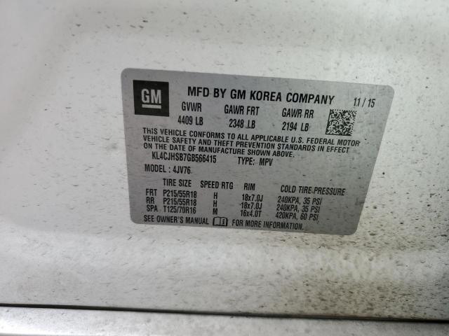 Photo 14 from auction – 2016 BUICK ENCORE PRE with VIN KL4CJHSB7GB566415