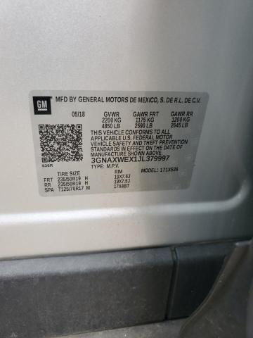 Photo 14 from auction – 2018 CHEVROLET EQUINOX with VIN 3GNAXWEX1JL379997