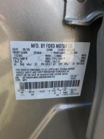 Photo 14 from auction – 2008 FORD EDGE SEL with VIN 2FMDK48C48BB36512