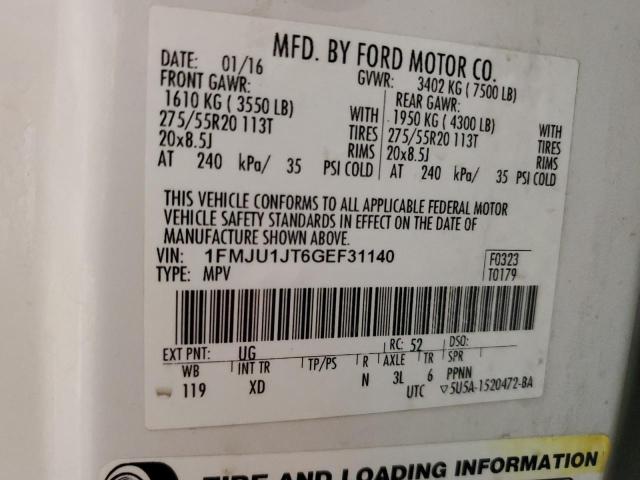 Photo 14 from auction – 2016 FORD EXPEDITION with VIN 1FMJU1JT6GEF31140