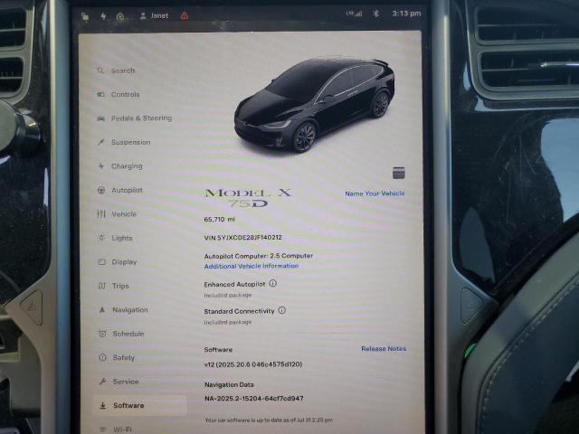Photo 9 from auction – 2018 TESLA MODEL X with VIN 5YJXCDE28JF140212