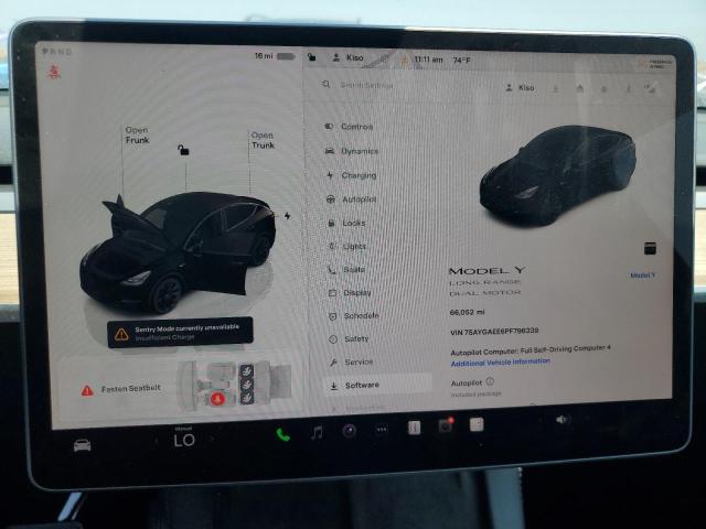 Photo 9 from auction – 2023 TESLA MODEL Y with VIN 7SAYGAEE6PF796339