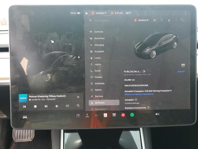 Photo 9 from auction – 2020 TESLA MODEL 3 with VIN 5YJ3E1EA1LF614308