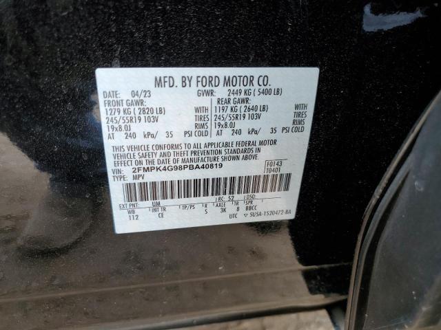 Photo 14 from auction – 2023 FORD EDGE SE with VIN 2FMPK4G98PBA40819