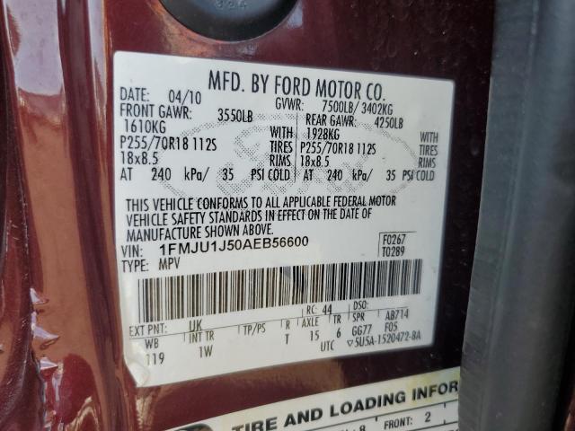 Photo 14 from auction – 2010 FORD EXPEDITION with VIN 1FMJU1J50AEB56600