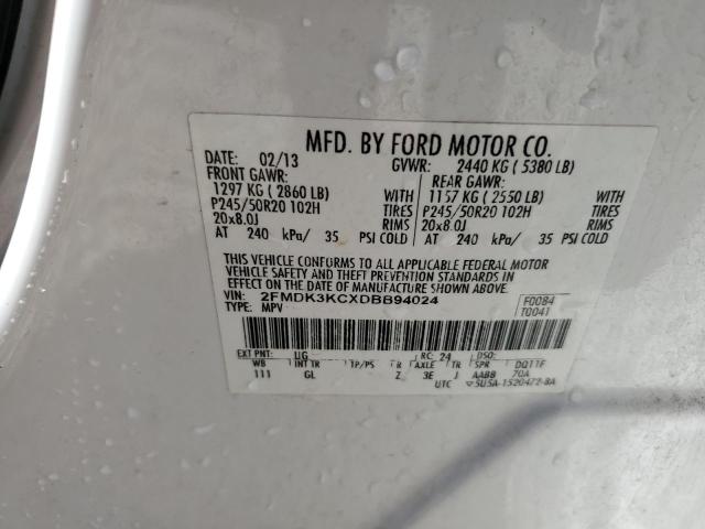 Photo 14 from auction – 2013 FORD EDGE LIMIT with VIN 2FMDK3KCXDBB94024