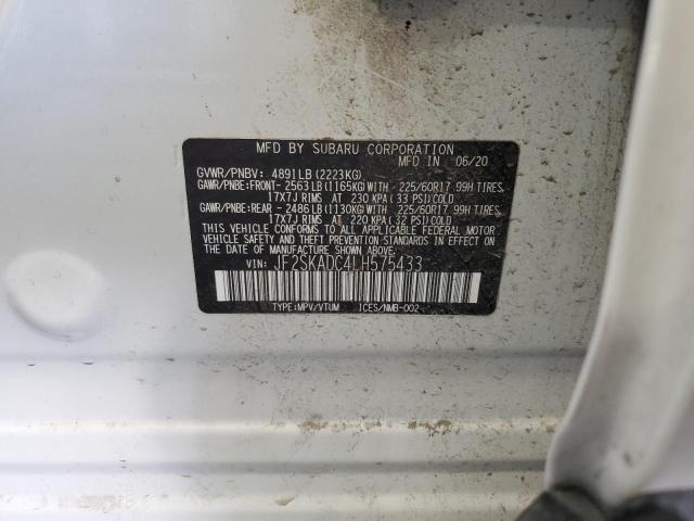 Photo 14 from auction – 2020 SUBARU FORESTER with VIN JF2SKADC4LH575433