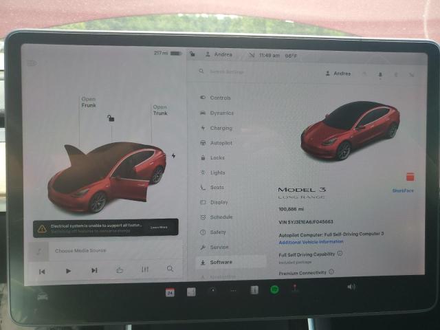 Photo 9 from auction – 2018 TESLA MODEL 3 with VIN 5YJ3E1EA6JF045663