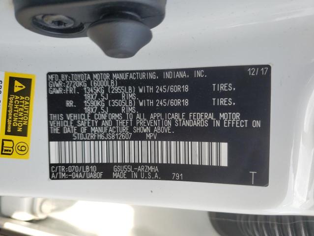 Photo 14 from auction – 2018 TOYOTA HIGHLANDER with VIN 5TDJZRFH6JS812607