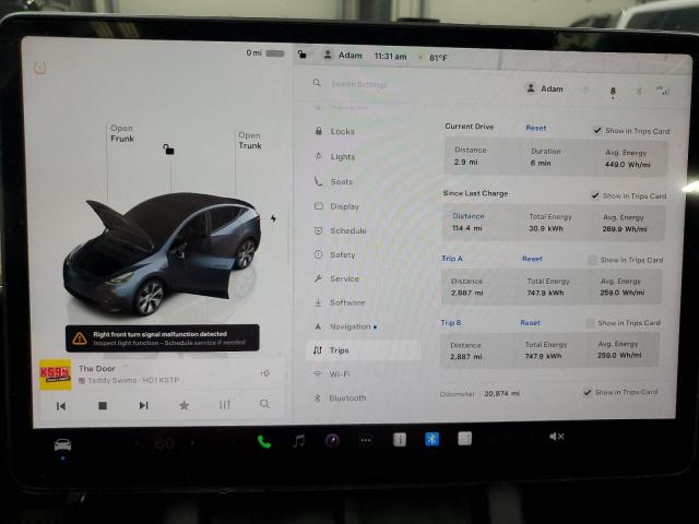Photo 9 from auction – 2024 TESLA MODEL Y with VIN 7SAYGDEE1RA283873