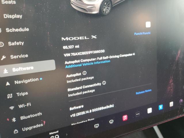 Photo 9 from auction – 2023 TESLA MODEL X with VIN 7SAXCBE51PF386030