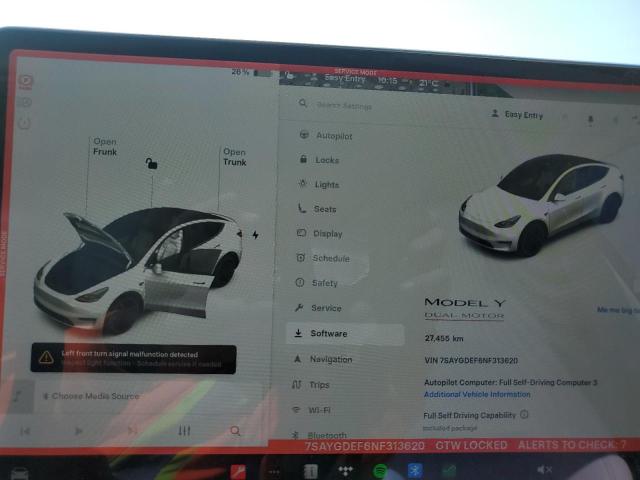 Photo 9 from auction – 2022 TESLA MODEL Y with VIN 7SAYGDEF6NF313620
