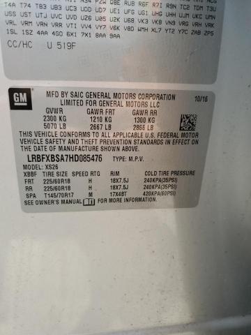 Снимка 14 от търг – 2017 BUICK ENVISION ESSENCE с VIN LRBFXBSA7HD085476