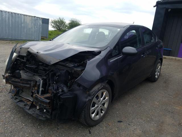 KIA RIO LX 2013 with VIN KNADM4A3XD6159873 - Photo from auction