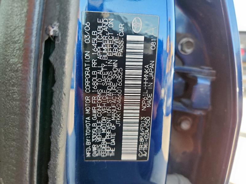 Photo 14 from auction – 2006 TOYOTA SCION XA with VIN JTKKT624660160825