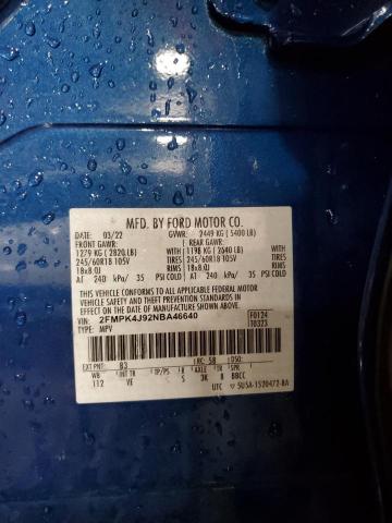Photo 14 from auction – 2022 FORD EDGE SEL with VIN 2FMPK4J92NBA46640