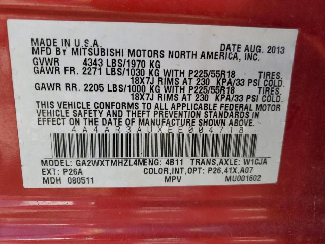 Photo 14 from auction – 2014 MITSUBISHI OUTLANDER with VIN 4A4AR3AUXEE004718