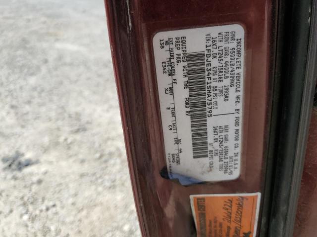 Photo 14 from auction – 1995 FORD ECONOLINE E350 VAN with VIN 1FDJE34F1SHA75795