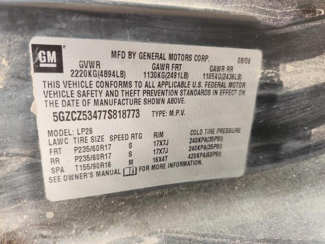 Photo 14 from auction – 2007 SATURN VUE with VIN 5GZCZ53477S818773