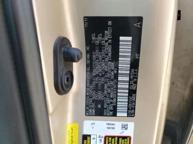 Photo 14 from auction – 2012 TOYOTA SIENNA LE with VIN 5TDKK3DCXCS197124