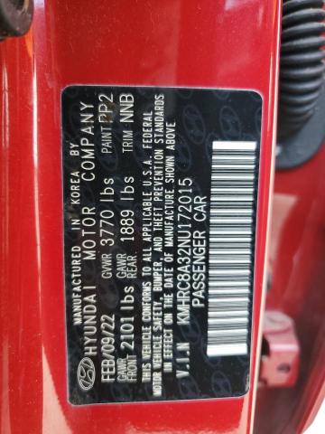 Photo 14 from auction – 2022 HYUNDAI VENUE with VIN KMHRC8A32NU172015