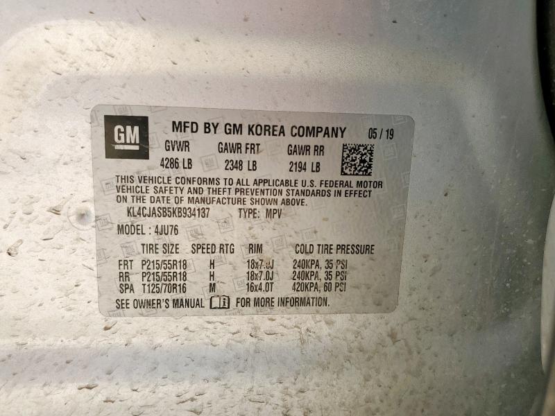 Photo 14 from auction – 2019 BUICK ENCORE PRE with VIN KL4CJASB5KB934137