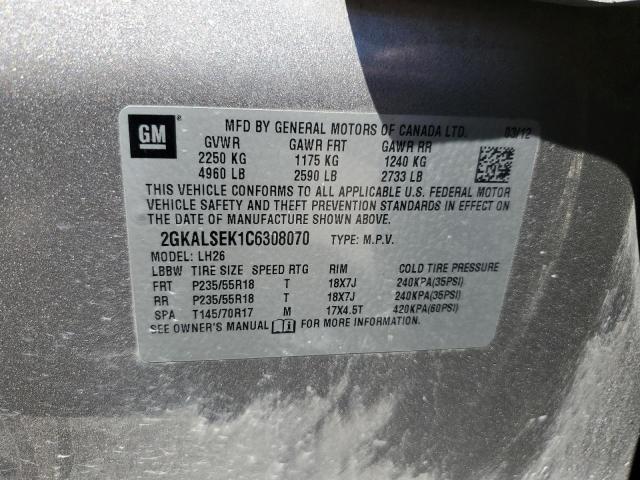 Photo 14 from auction – 2012 GMC TERRAIN SL with VIN 2GKALSEK1C6308070